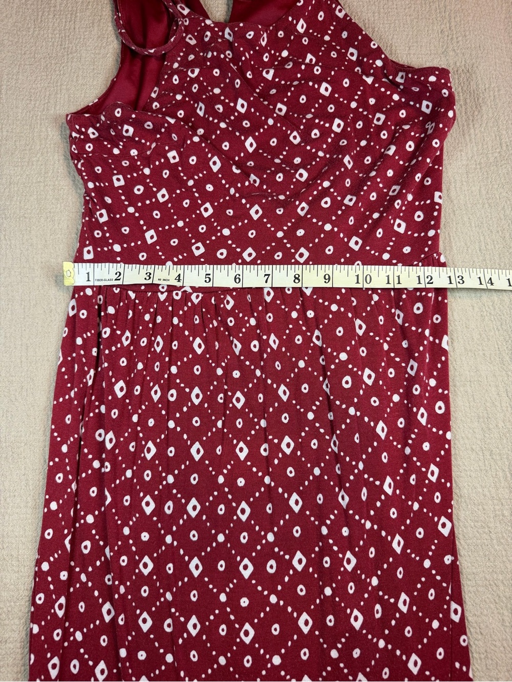 LOFT Red Boho Print Sleeveless Maxi Dress Size Small - Picture 6 of 11